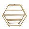 21&#x22; Gold 3 Tier Metal Hexagonal CUPCAKE HOLDER DISPLAY STAND